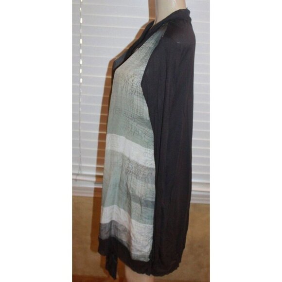 Pete&Greta Johnny Was gray draped open front cardigan size s - Picture 4 of 6